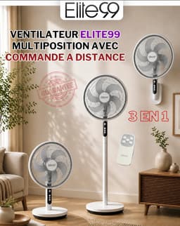 Ventilateur 3en1 Elite99 télécommande ELT-1525 1