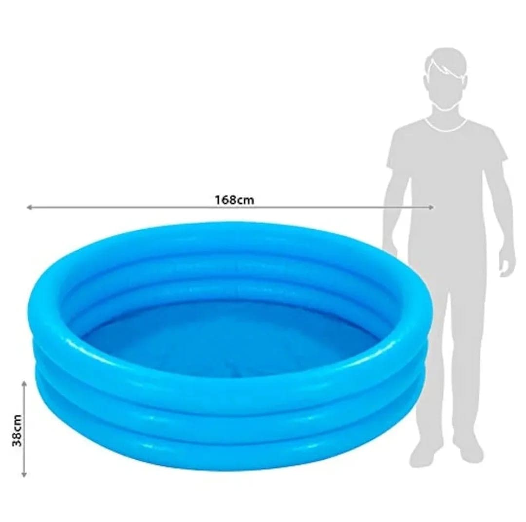 Intex 58446NP Inflatable Vinyl Pool, Crystal Blue, 1.68m x 38cm بيسين