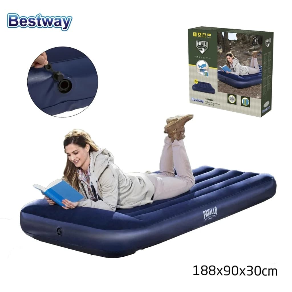 Bestway 67680 Pavillo Air Mattress with Integrated Pillow 188x99x30 cm