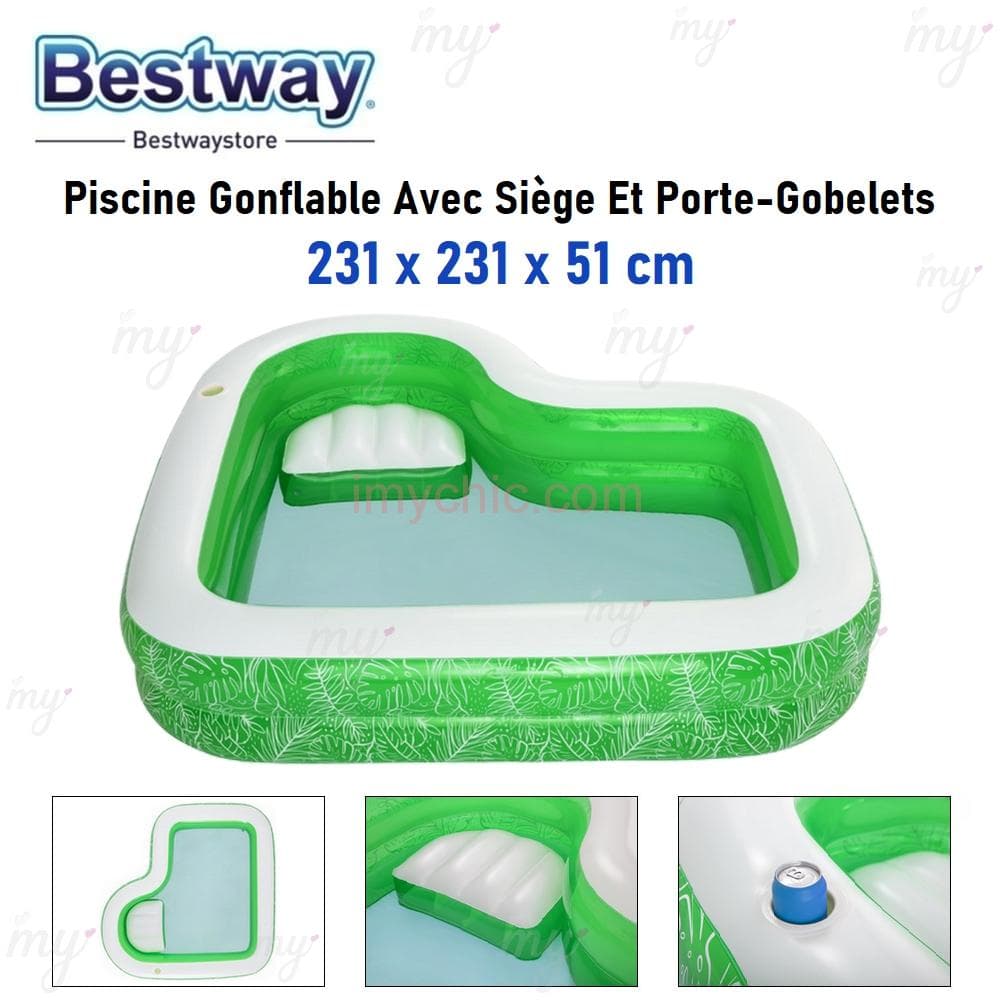 BESTWAY Inflatable Pool with a Beautiful Design 54336 بيسين