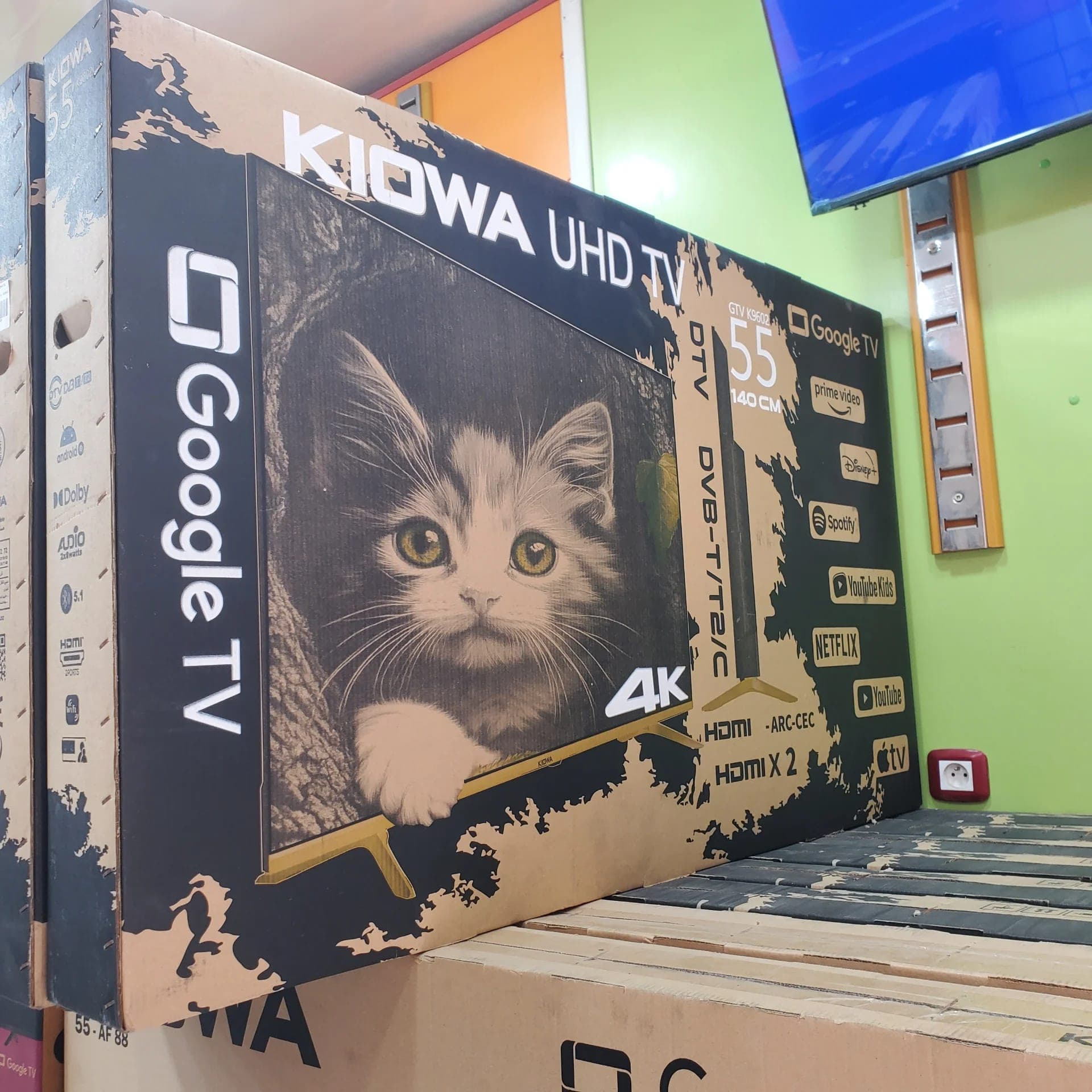 تيليفزيون Tv Kiowa 55"P Google tv 4K 140Cm توصيل العاصمة فقط